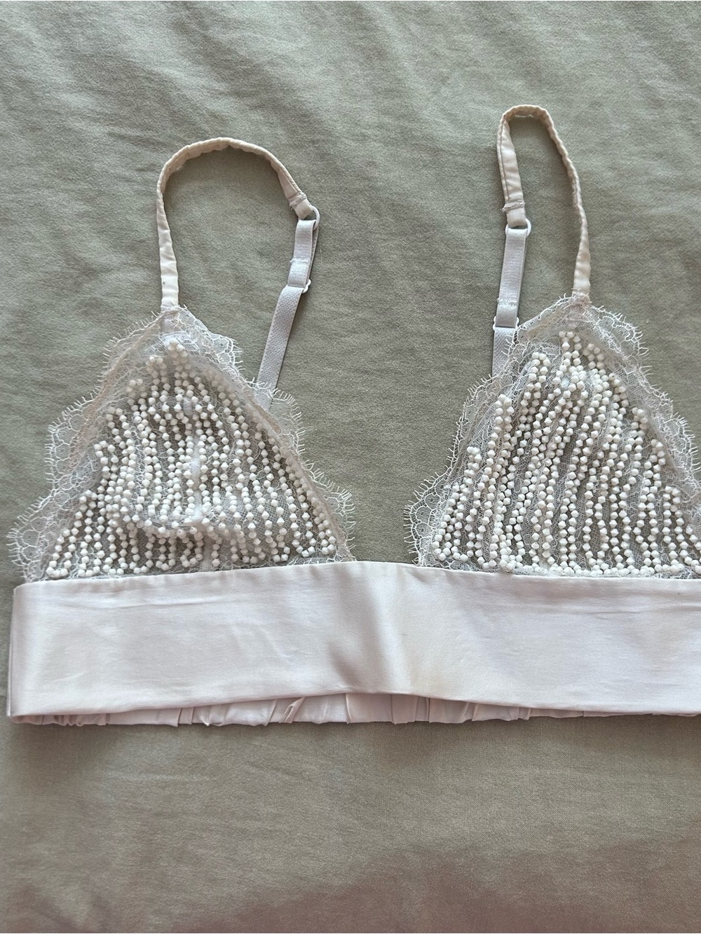 Victoria's Secret Beaded Lace Bralette - Light Pink